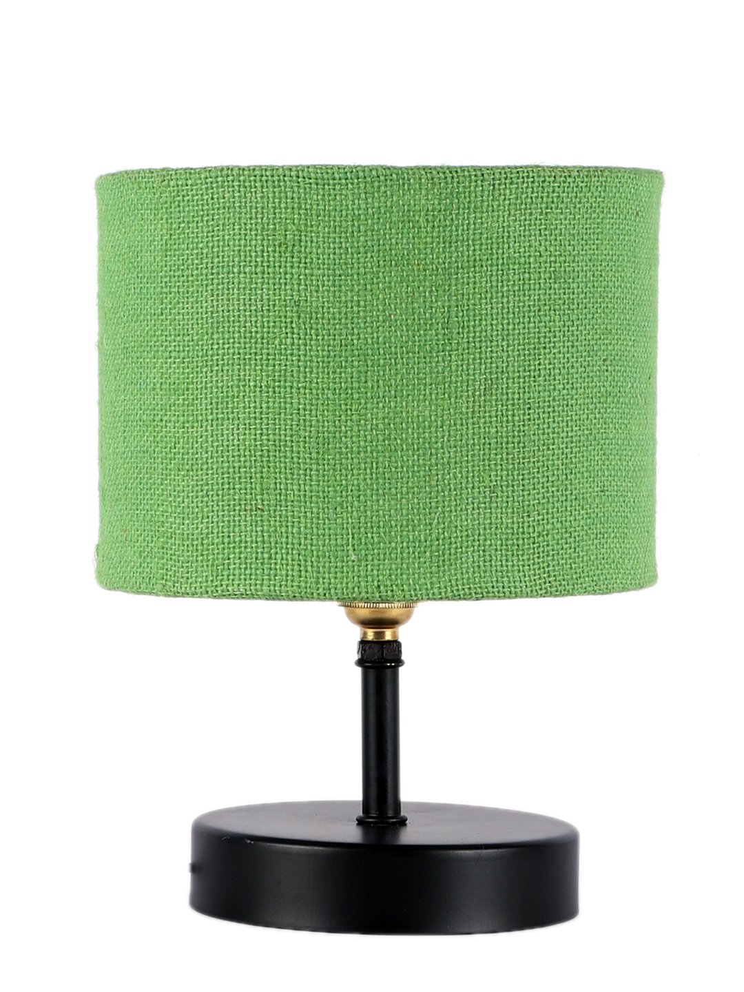 Ambika Home Green Jute Table Lamp with Black Wood Base | Designer Bedside Lamp for Living Room, Bedroom, Hotel, Café & Restaurant - Image 5