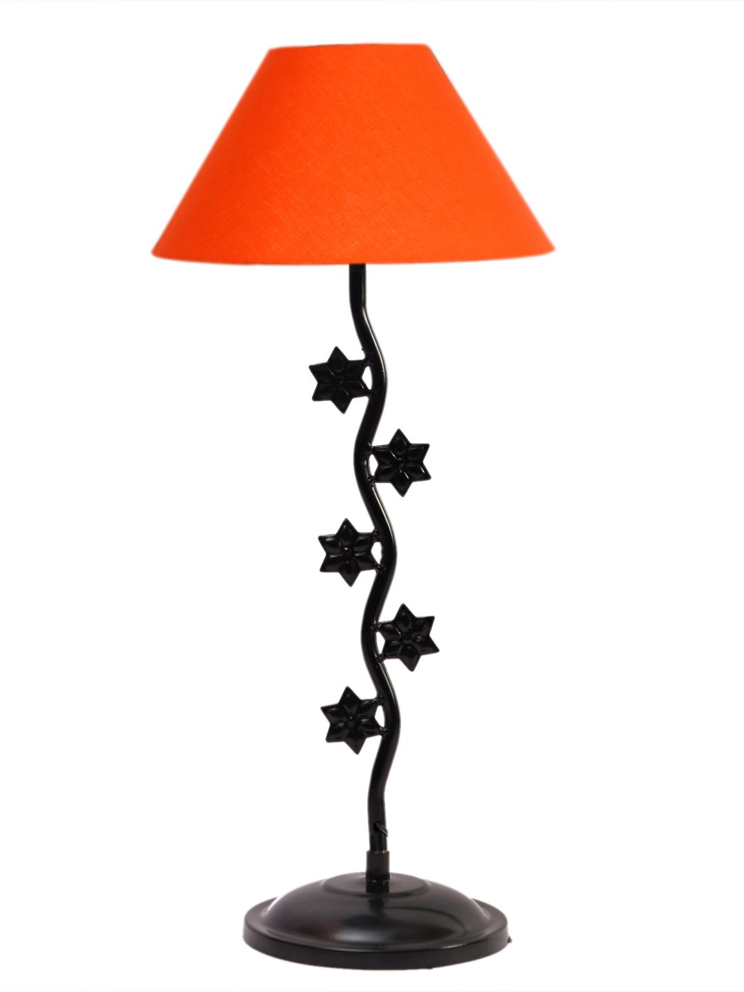 Ambika Home Scandinavian Orange Iron Table Lamp with Designer Shade for Living Room | Premium Home Decor Bedside Lamp - Image 5