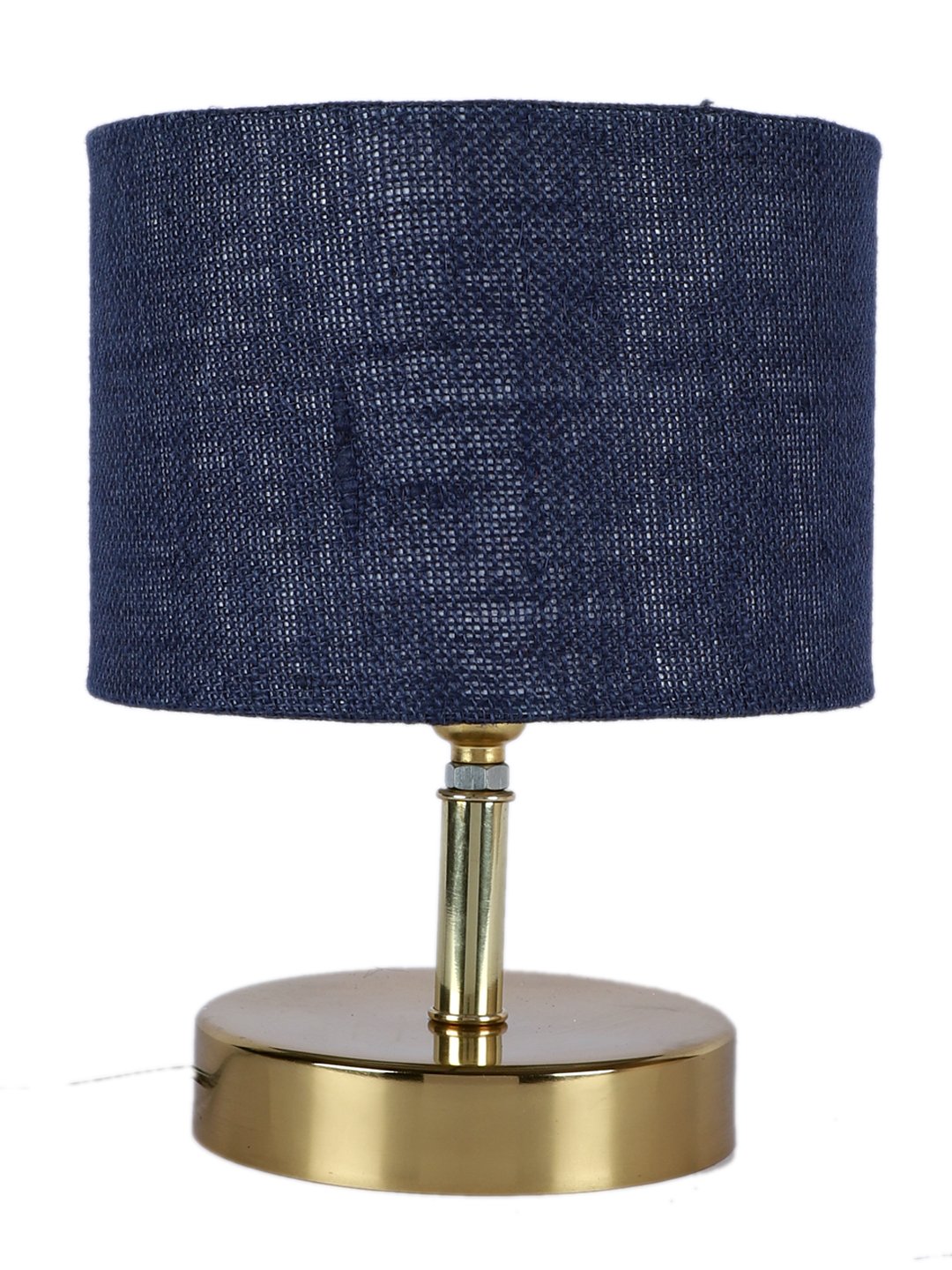 Ambika Home Blue Jute Table Lamp with Gold Metal Base | Designer Bedside Lamp for Living Room, Bedroom, Hotel, Café & Restaurant - Image 5