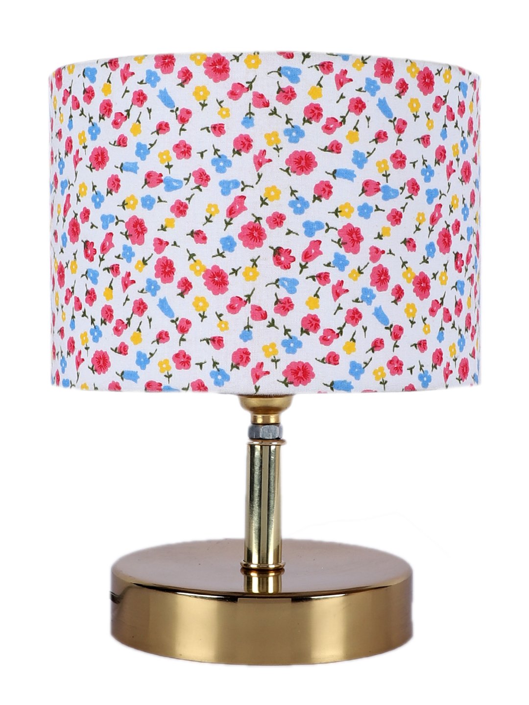 Ambika Home Multicolor cotton Table Lamp with Gold Metal Base | Designer Bedside Lamp for Living Room, Bedroom, Hotel, Café & Restaurant - Image 5