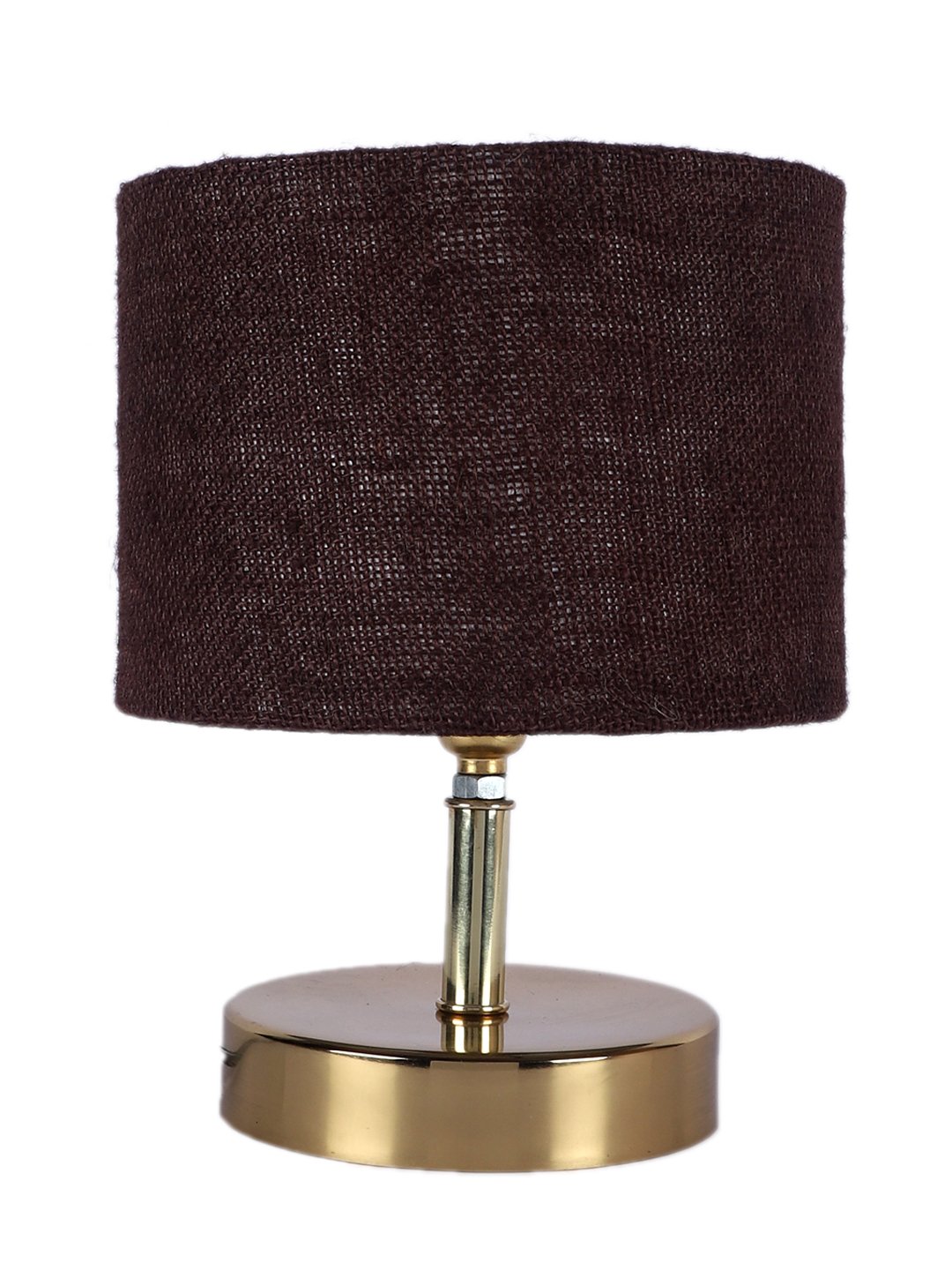 Ambika Home Brown Jute Table Lamp with Gold Metal Base | Designer Bedside Lamp for Living Room, Bedroom, Hotel, Café & Restaurant - Image 5
