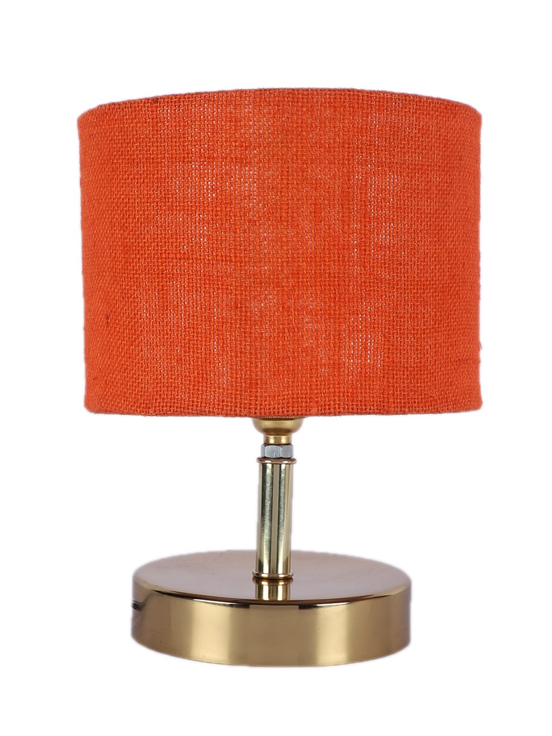 Ambika Home Orange Jute Table Lamp with Gold Metal Base | Designer Bedside Lamp for Living Room, Bedroom, Hotel, Café & Restaurant - Image 5