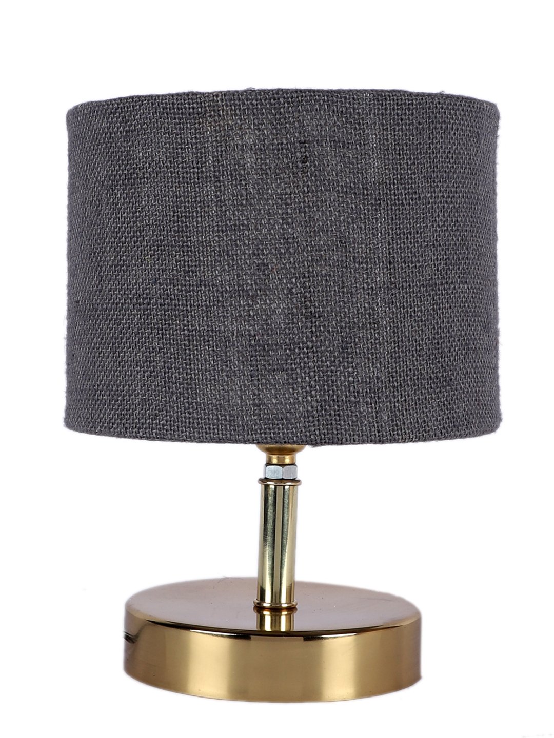 Ambika Home Grey Jute Table Lamp with Gold Metal Base | Designer Bedside Lamp for Living Room, Bedroom, Hotel, Café & Restaurant - Image 5