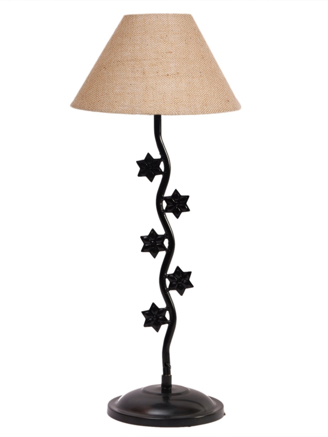 Ambika Home Industrial beige Iron Table Lamp with Designer Shade for Restaurant | Premium Home Decor Bedside Lamp - Image 5