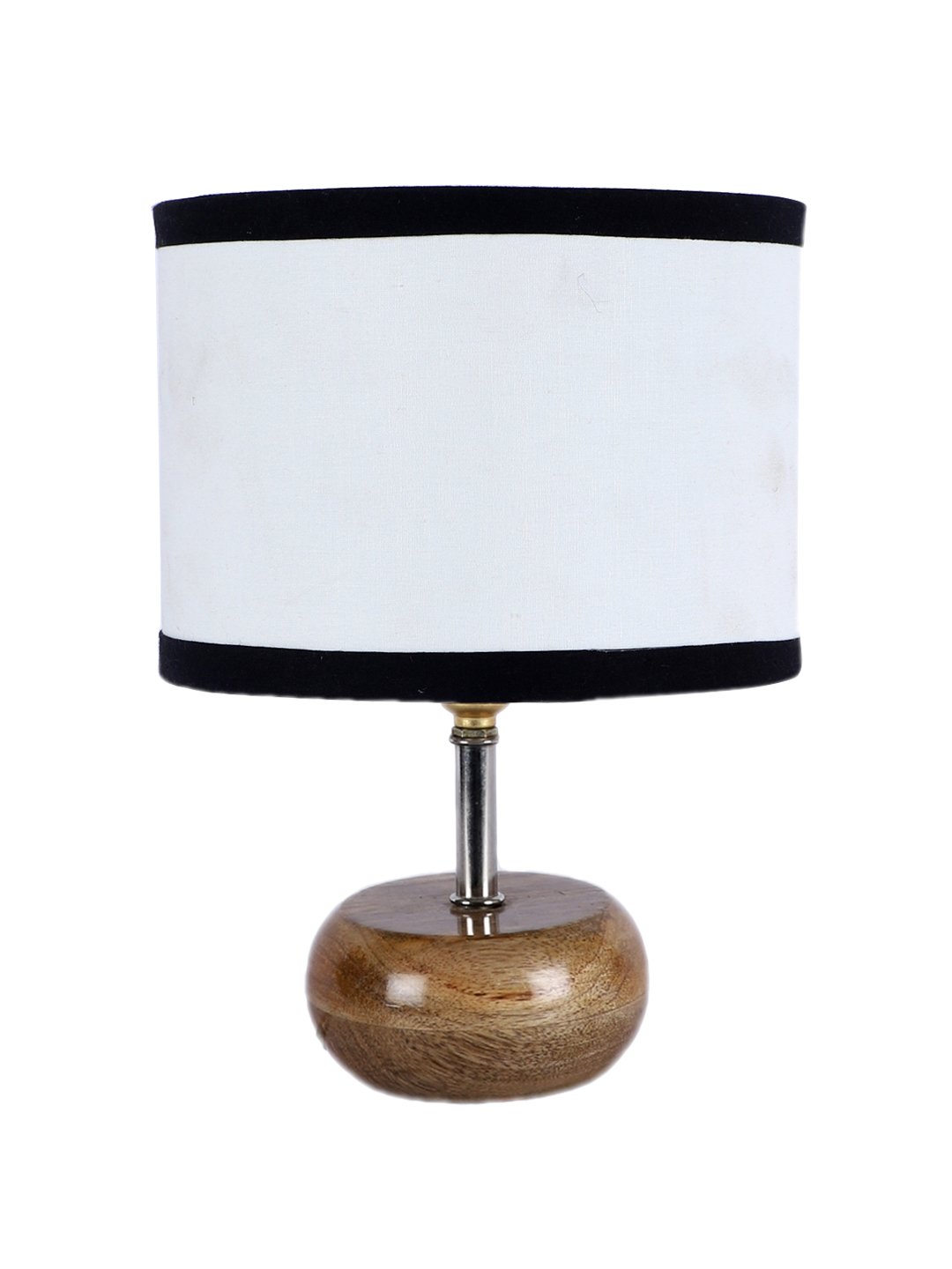 Devansh Multicolor Cotton Table Lamp with Wooden Base | Decorative Bedside Lamp for Living Room, Bedroom, Hotel, Café, Restaurant & Home Décor - Image 5