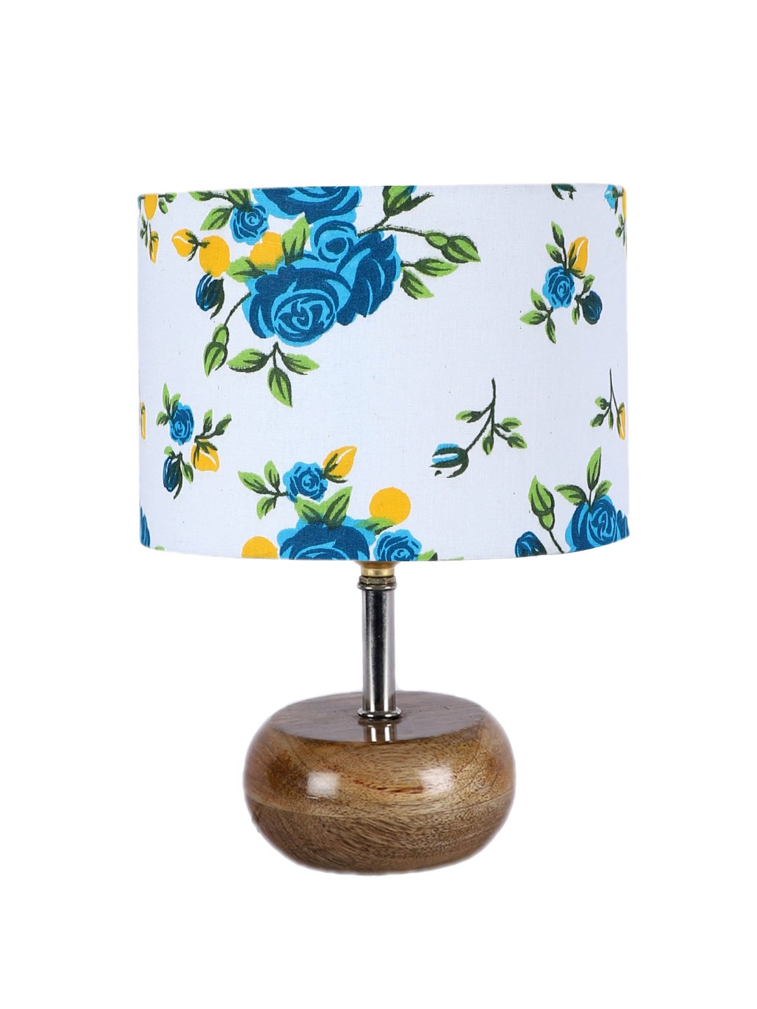 Devansh Multicolor Cotton Table Lamp with Wooden Base | Decorative Bedside Lamp for Living Room, Bedroom, Hotel, Café, Restaurant & Home Décor - Image 5