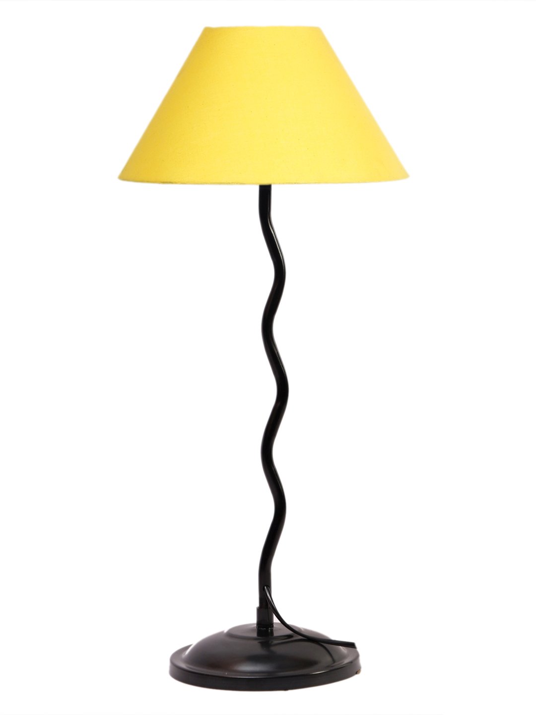 Ambika Home Elegant Yellow Iron Table Lamp with Designer Shade for Living Room | Premium Home Decor Bedside Lamp - Image 5