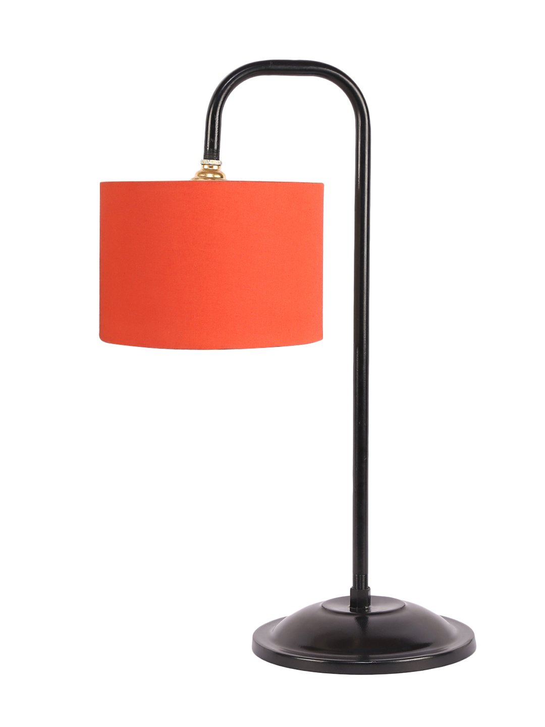 Ambika Home Scandinavian Orange Iron Table Lamp with Designer Shade for Living Room | Premium Home Decor Bedside Lamp - Image 5