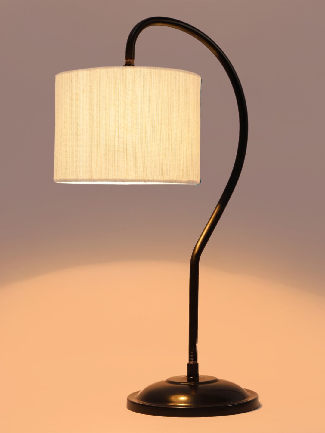 Ambika Home Industrial off-white Iron Table Lamp with Designer Shade for Living Room | Premium Home Decor Bedside Lamp - Image 6
