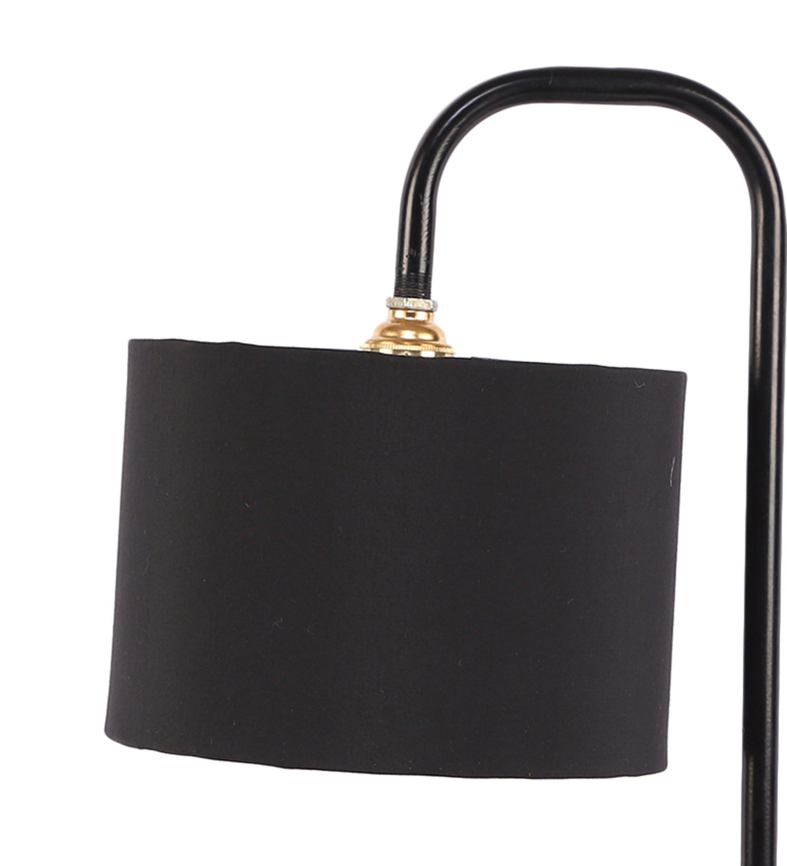Ambika Home Minimalist Black Iron Table Lamp with Designer Shade for Living Room | Premium Home Decor Bedside Lamp - Image 6