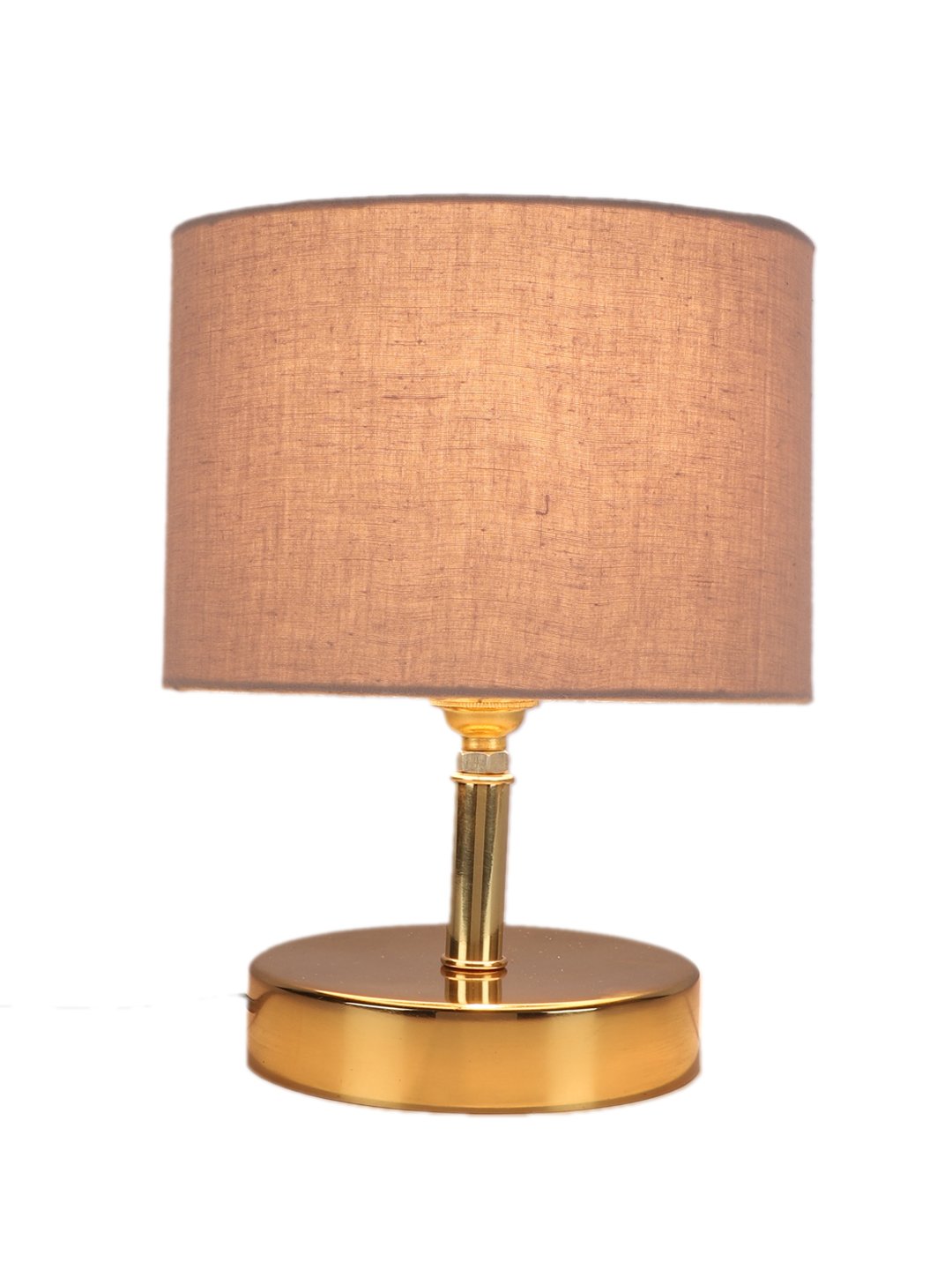 Ambika Home Grey cotton Table Lamp with Gold Metal Base | Designer Bedside Lamp for Living Room, Bedroom, Hotel, Café & Restaurant - Image 6