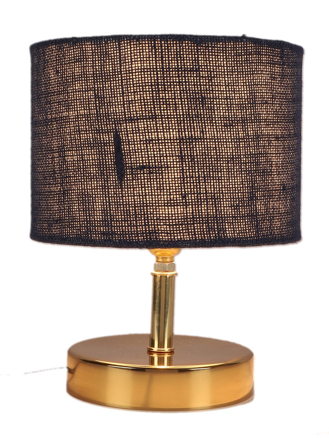 Ambika Home Blue Jute Table Lamp with Gold Metal Base | Designer Bedside Lamp for Living Room, Bedroom, Hotel, Café & Restaurant - Image 6
