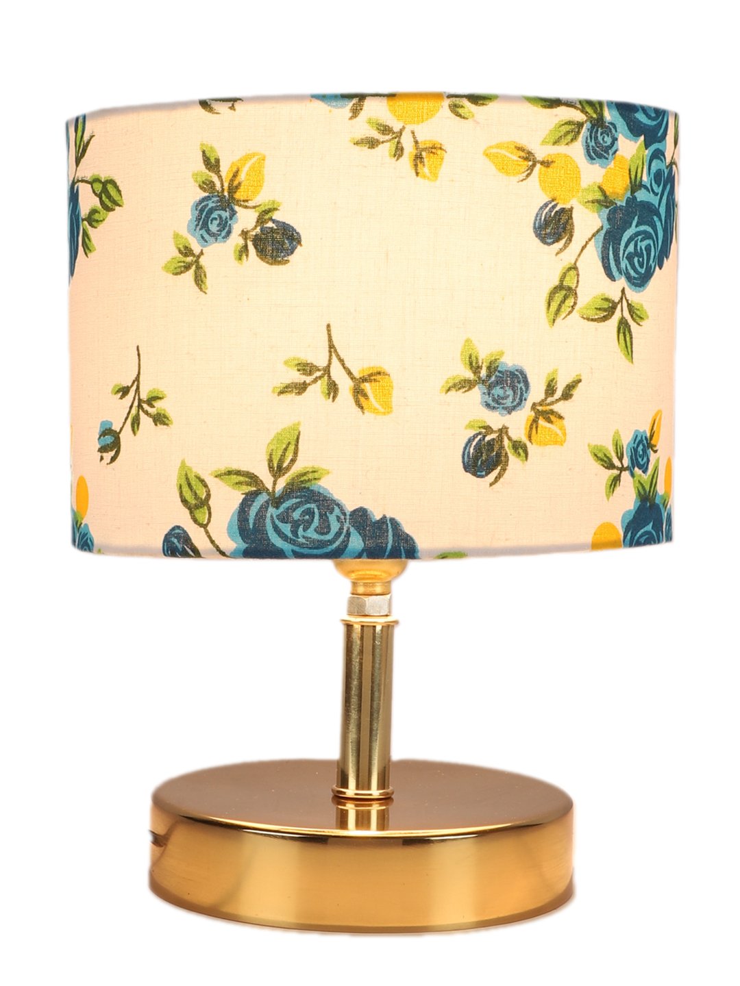 Ambika Home Multicolor cotton Table Lamp with Gold Metal Base | Designer Bedside Lamp for Living Room, Bedroom, Hotel, Café & Restaurant - Image 6