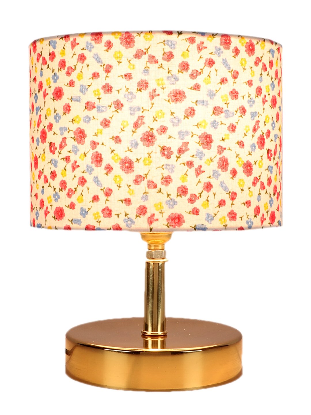 Ambika Home Multicolor cotton Table Lamp with Gold Metal Base | Designer Bedside Lamp for Living Room, Bedroom, Hotel, Café & Restaurant - Image 6