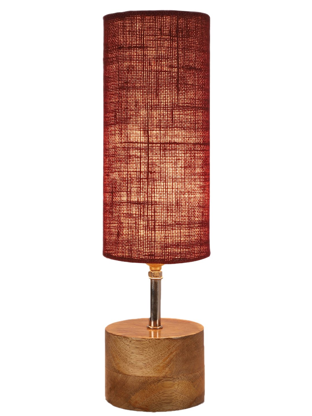 Devansh Multicolor Cotton Table Lamp with Wooden Base | Decorative Bedside Lamp for Living Room, Bedroom, Hotel, Café, Restaurant & Home Décor - Image 6