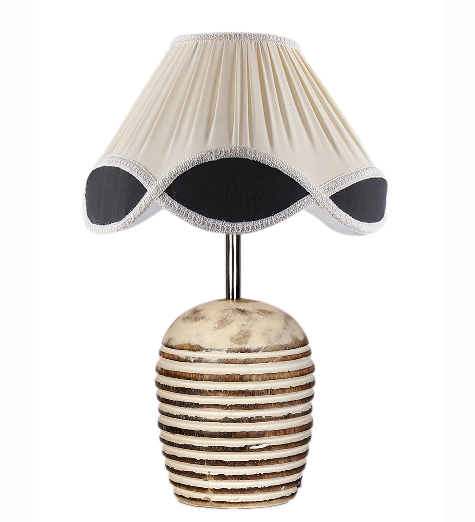 Ambika Home Premium Multi Cotton Table Lamp with Wooden Base | Designer Bedside Lamp for Living Room, Bedroom, Hotel, Café & Restaurant - Image 6