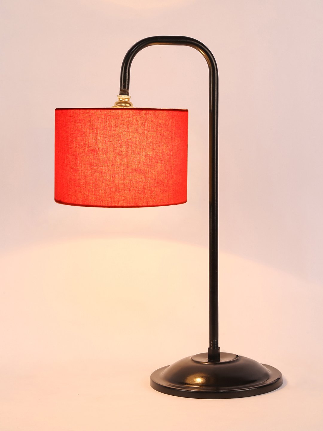 Ambika Home Scandinavian Orange Iron Table Lamp with Designer Shade for Living Room | Premium Home Decor Bedside Lamp - Image 6