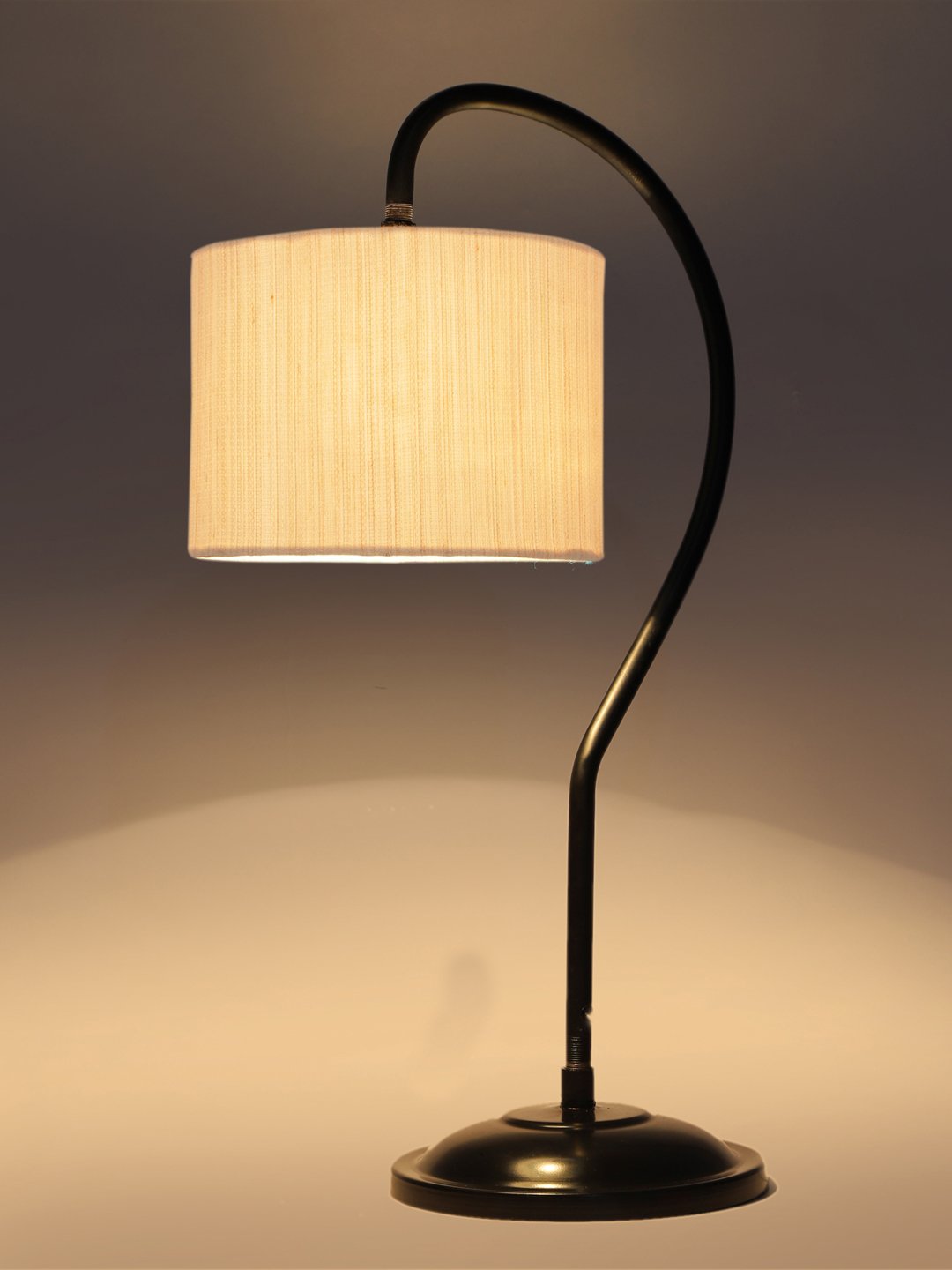 Ambika Home Industrial off-white Iron Table Lamp with Designer Shade for Living Room | Premium Home Decor Bedside Lamp - Image 7