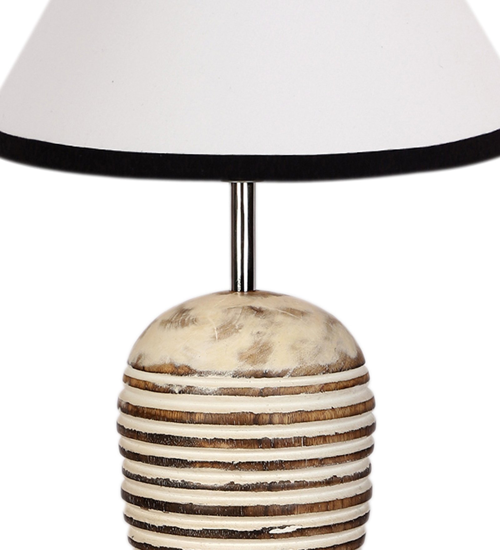 Ambika Home Premium Multi Cotton Table Lamp with Wooden Base | Designer Bedside Lamp for Living Room, Bedroom, Hotel, Café & Restaurant - Image 7