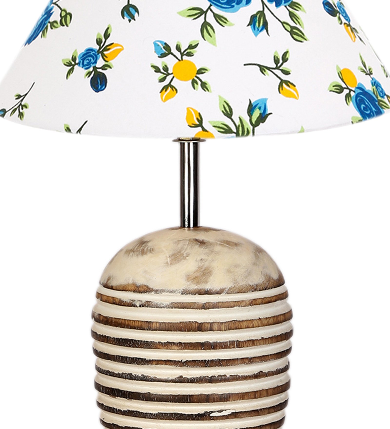 Ambika Home Premium Multi Cotton Table Lamp with Wooden Base | Designer Bedside Lamp for Living Room, Bedroom, Hotel, Café & Restaurant - Image 7