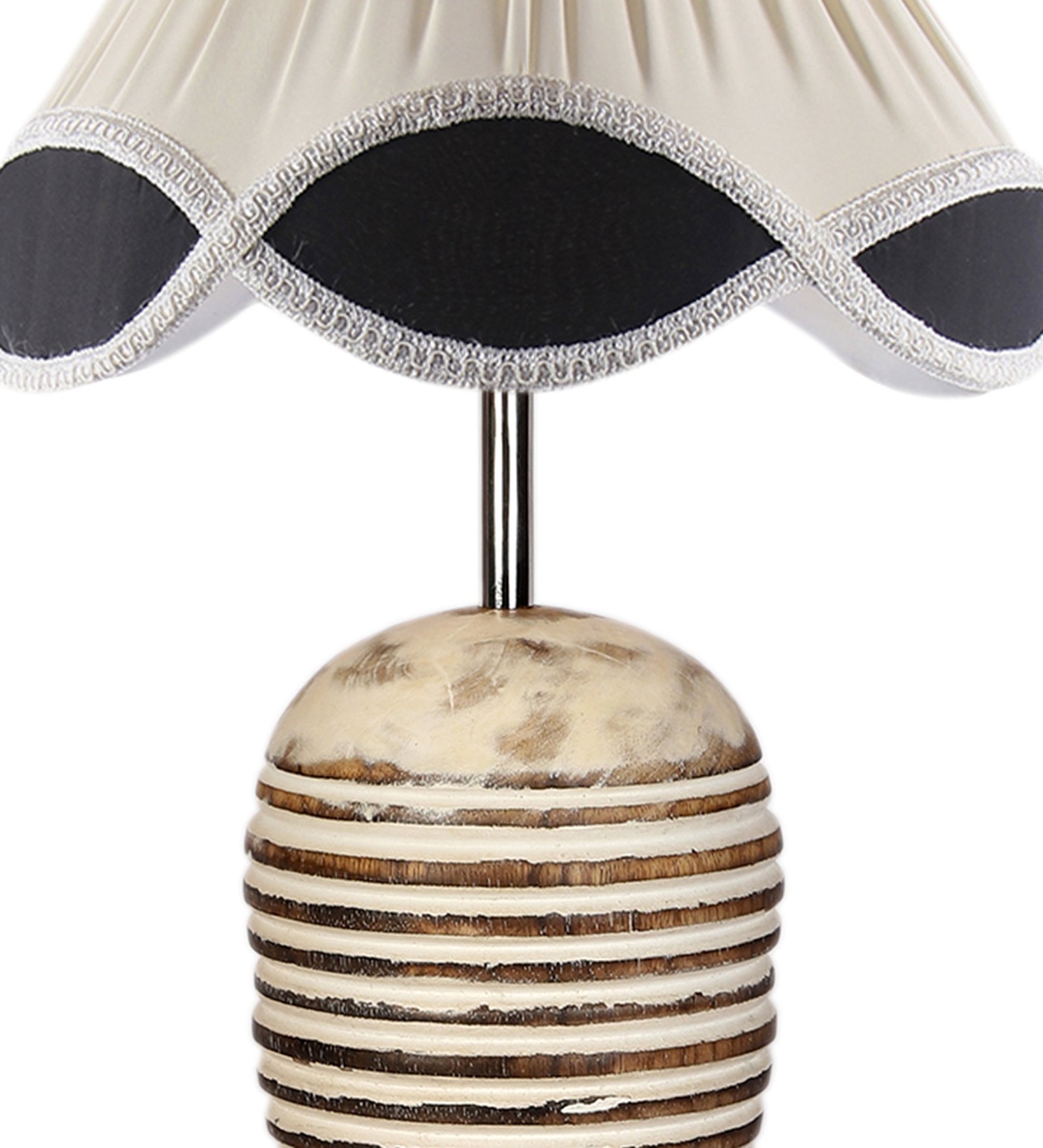 Ambika Home Premium Multi Cotton Table Lamp with Wooden Base | Designer Bedside Lamp for Living Room, Bedroom, Hotel, Café & Restaurant - Image 7