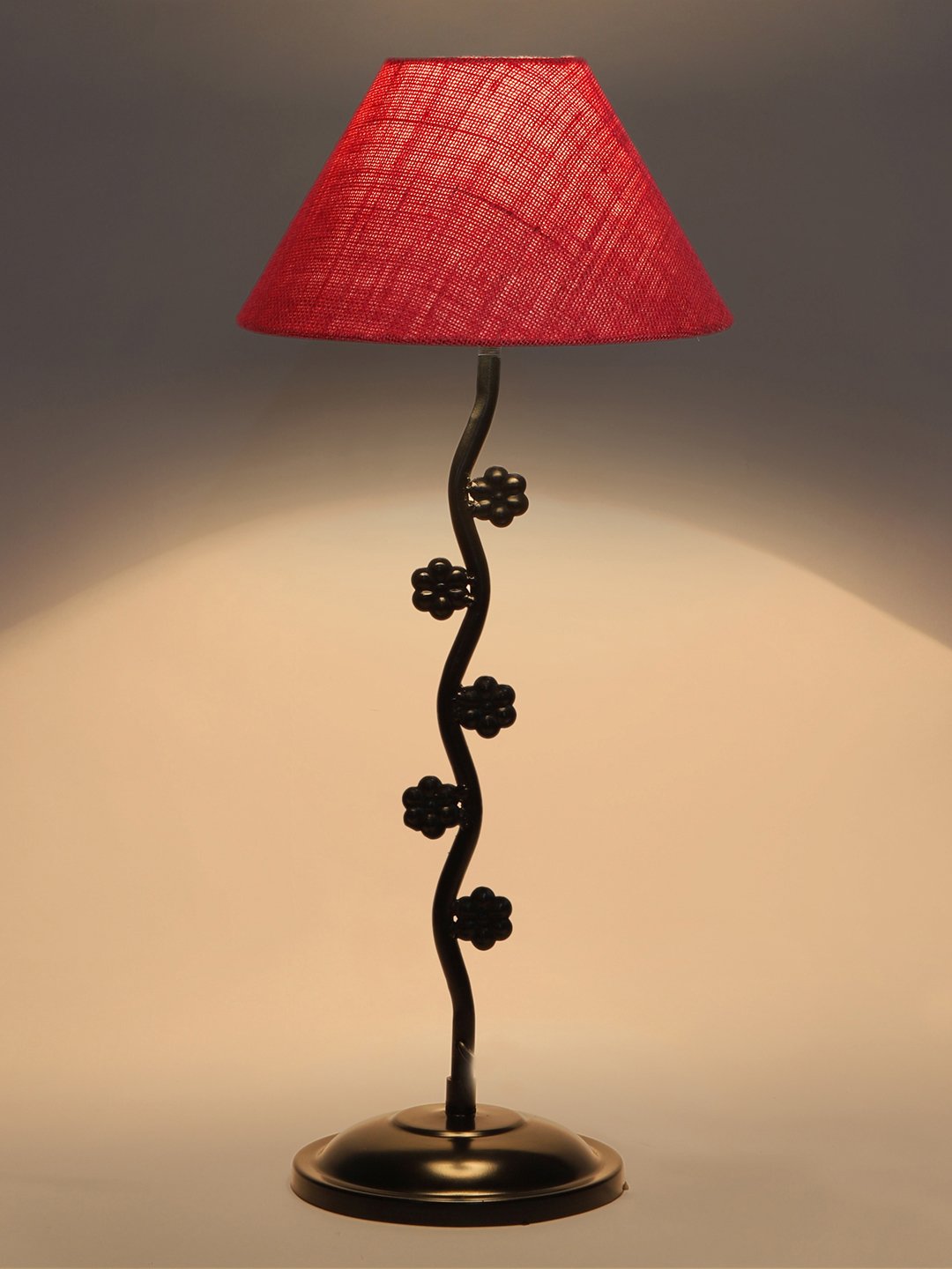 Ambika Home Scandinavian pink Iron Table Lamp with Designer Shade for Living Room | Premium Home Decor Bedside Lamp - Image 7