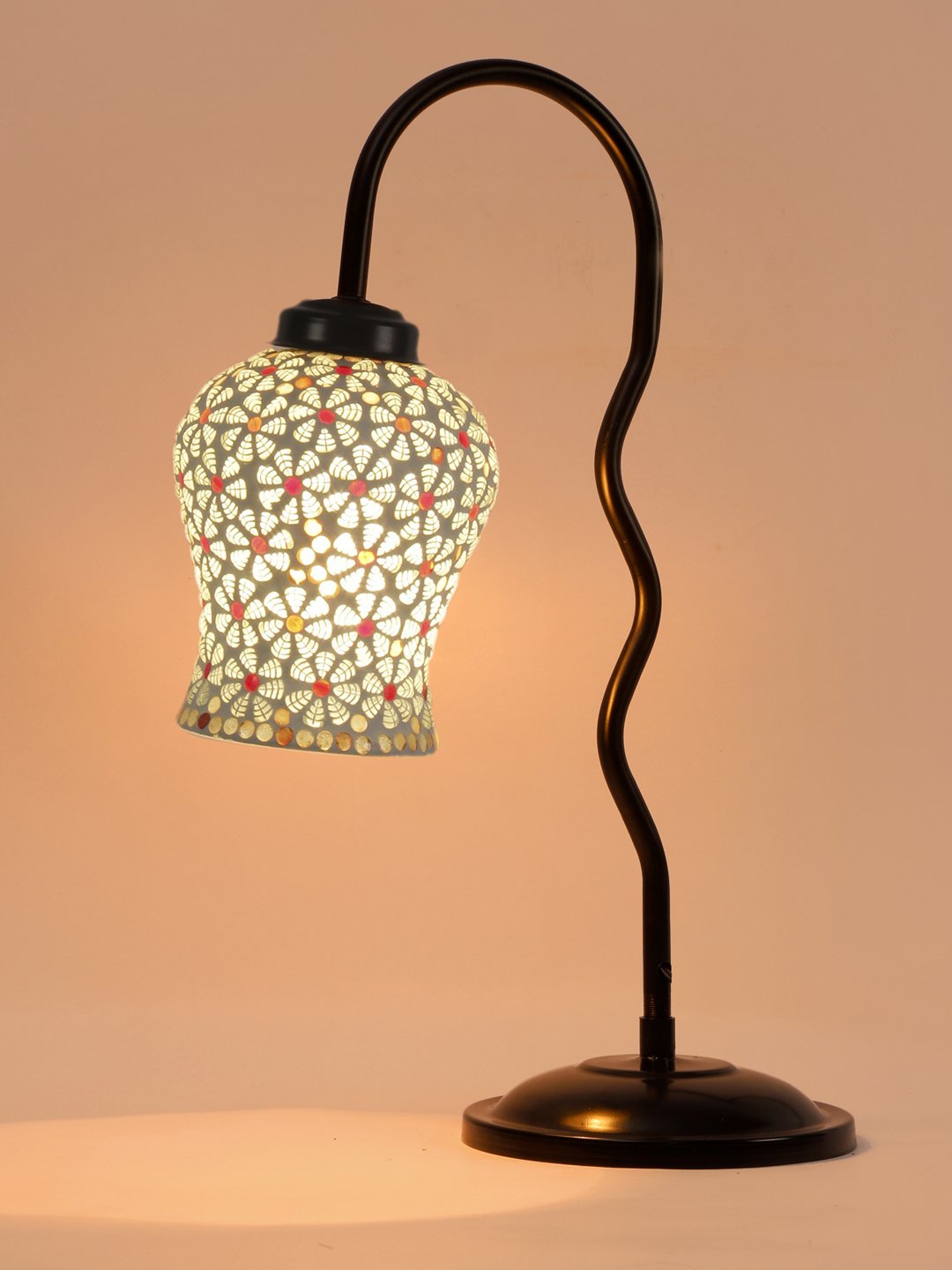Ambika Home Industrial Multi Iron Table Lamp with Designer Shade for Hotel | Premium Home Decor Bedside Lamp - Image 7