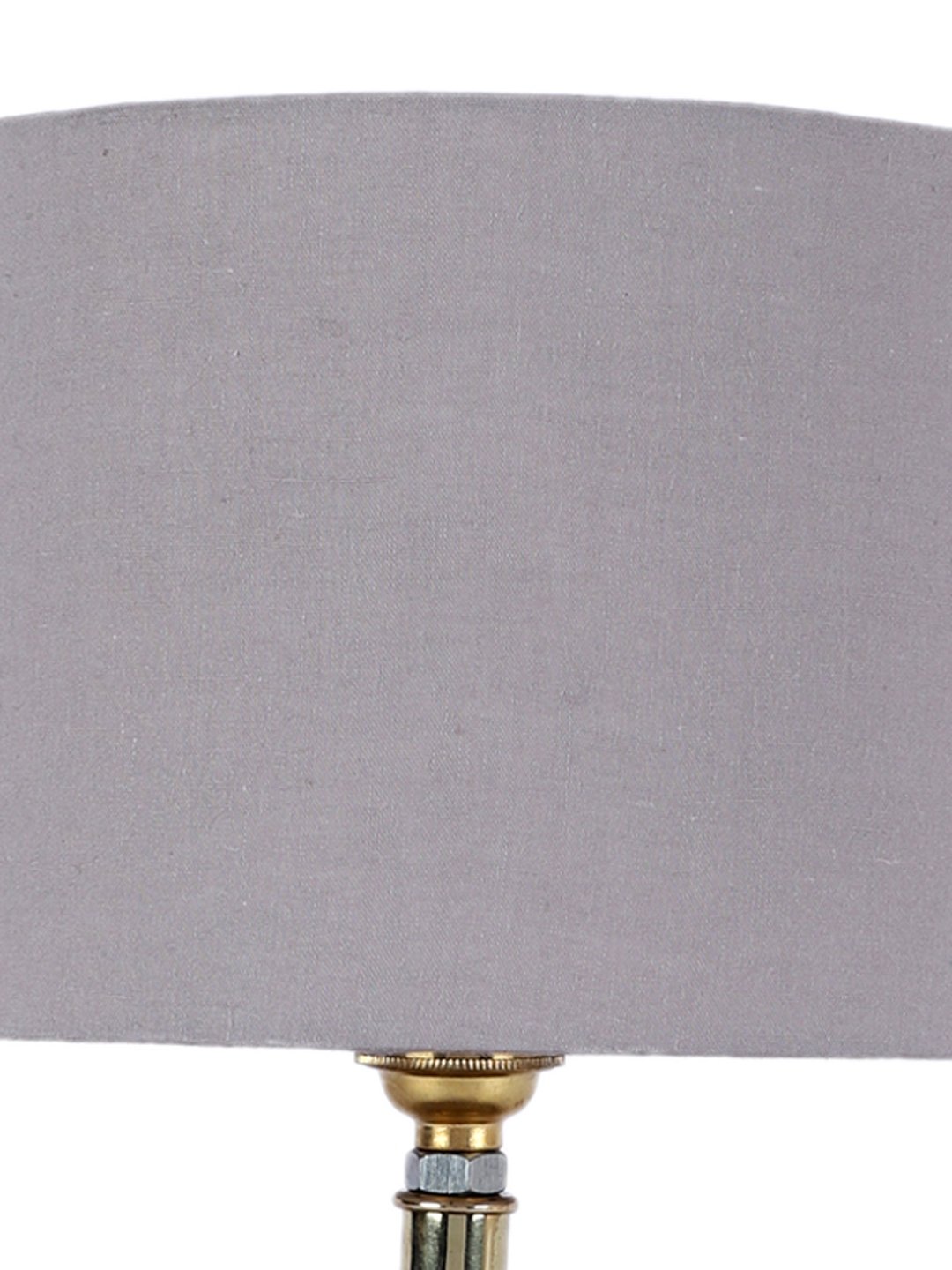 Ambika Home Grey cotton Table Lamp with Gold Metal Base | Designer Bedside Lamp for Living Room, Bedroom, Hotel, Café & Restaurant - Image 8