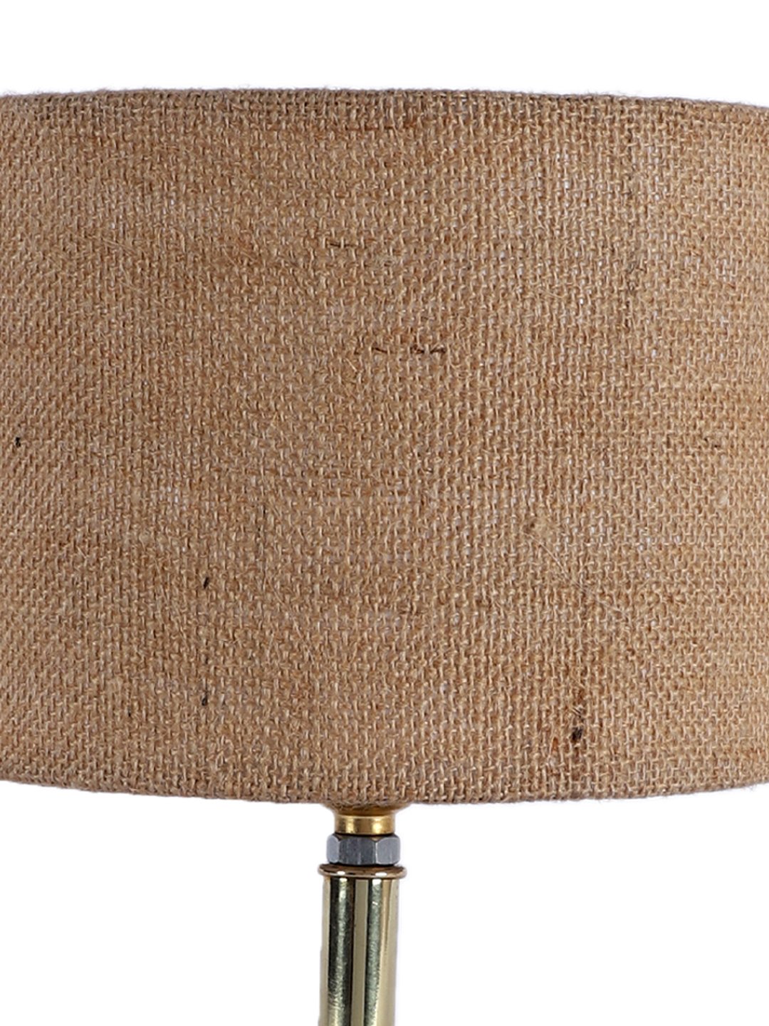 Ambika Home Beige Jute Table Lamp with Gold Metal Base | Designer Bedside Lamp for Living Room, Bedroom, Hotel, Café & Restaurant - Image 8