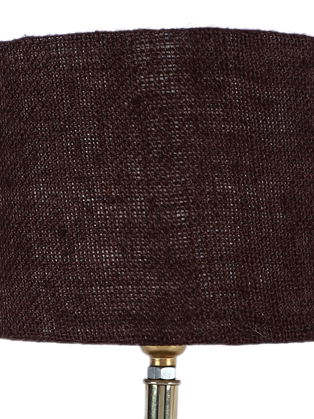 Ambika Home Brown Jute Table Lamp with Gold Metal Base | Designer Bedside Lamp for Living Room, Bedroom, Hotel, Café & Restaurant - Image 8