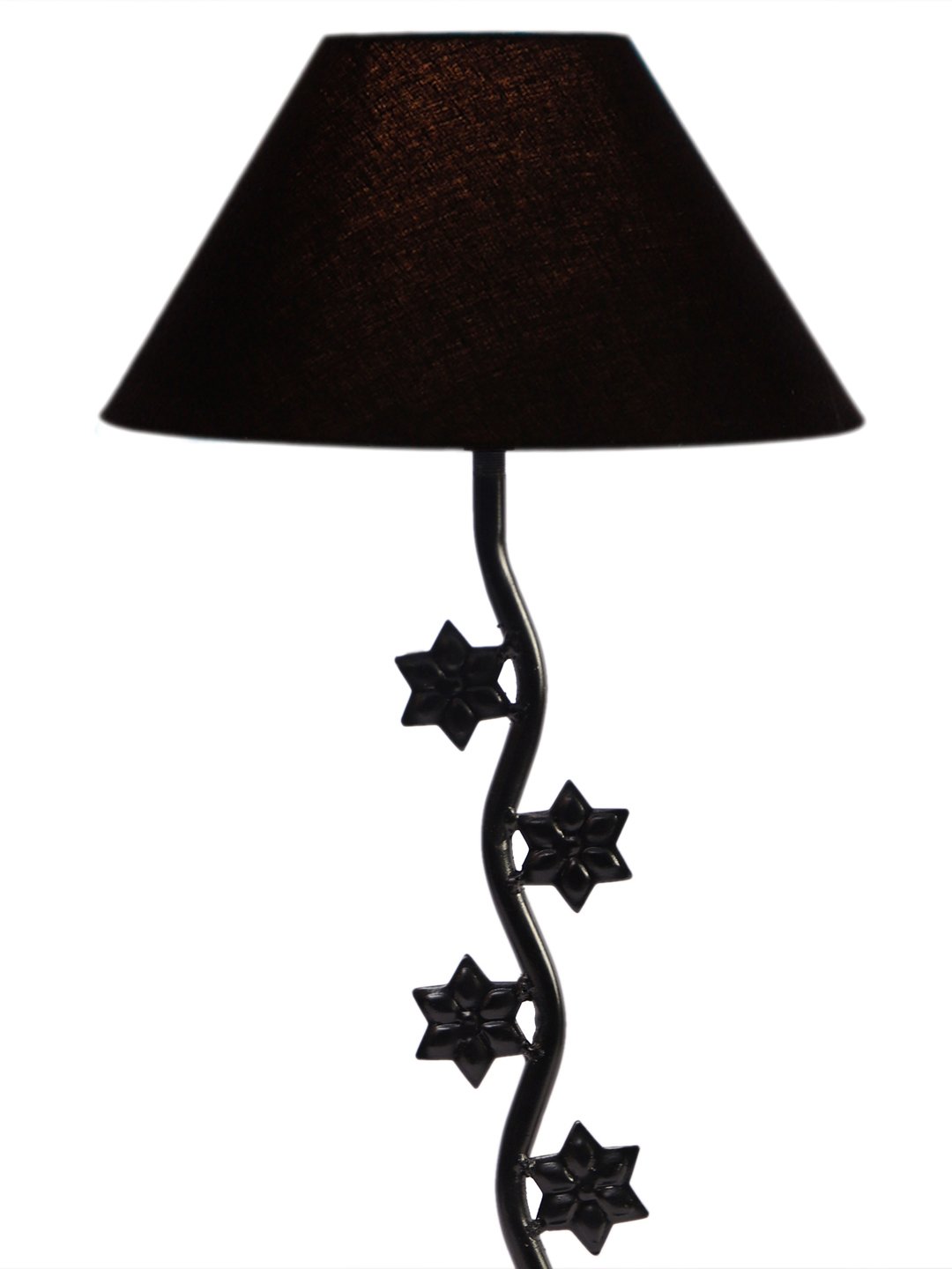 Ambika Home Elegant Black Iron Table Lamp with Designer Shade for Restaurant | Premium Home Decor Bedside Lamp - Image 8