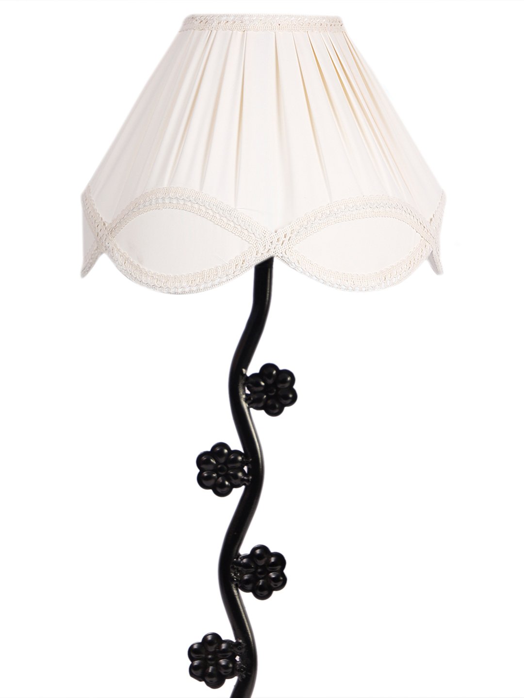 Ambika Home Elegant off-white Iron Table Lamp with Designer Shade for Living Room | Premium Home Decor Bedside Lamp - Image 8