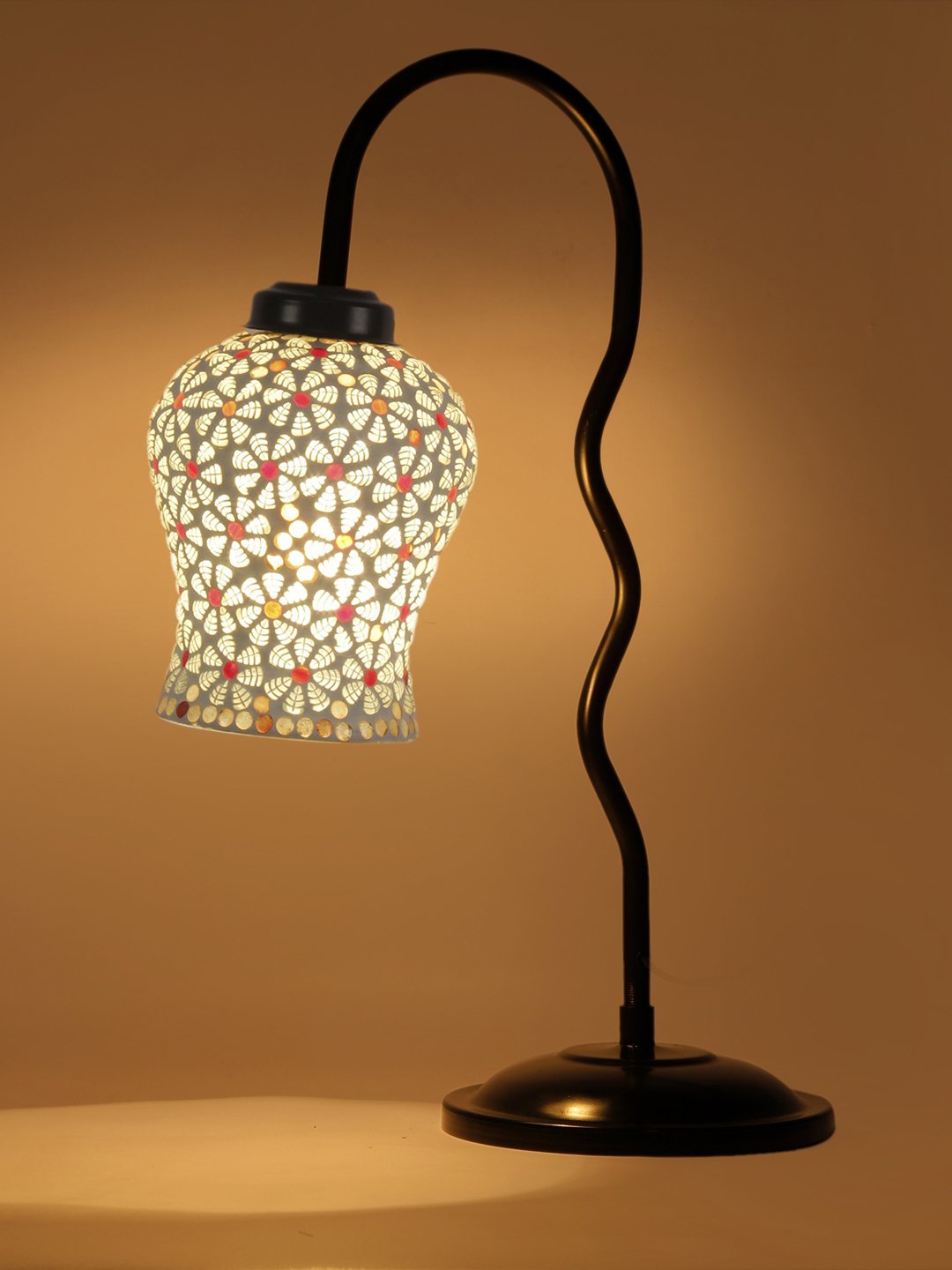 Ambika Home Industrial Multi Iron Table Lamp with Designer Shade for Hotel | Premium Home Decor Bedside Lamp - Image 8