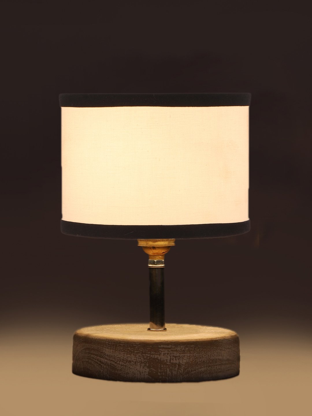 Ambika Home Multi Wood White Brushed Decorative Table Lamp | Premium Handmade Home Decor | Bedroom Living Room Bedside Hotel Café | WK26 - Image 4