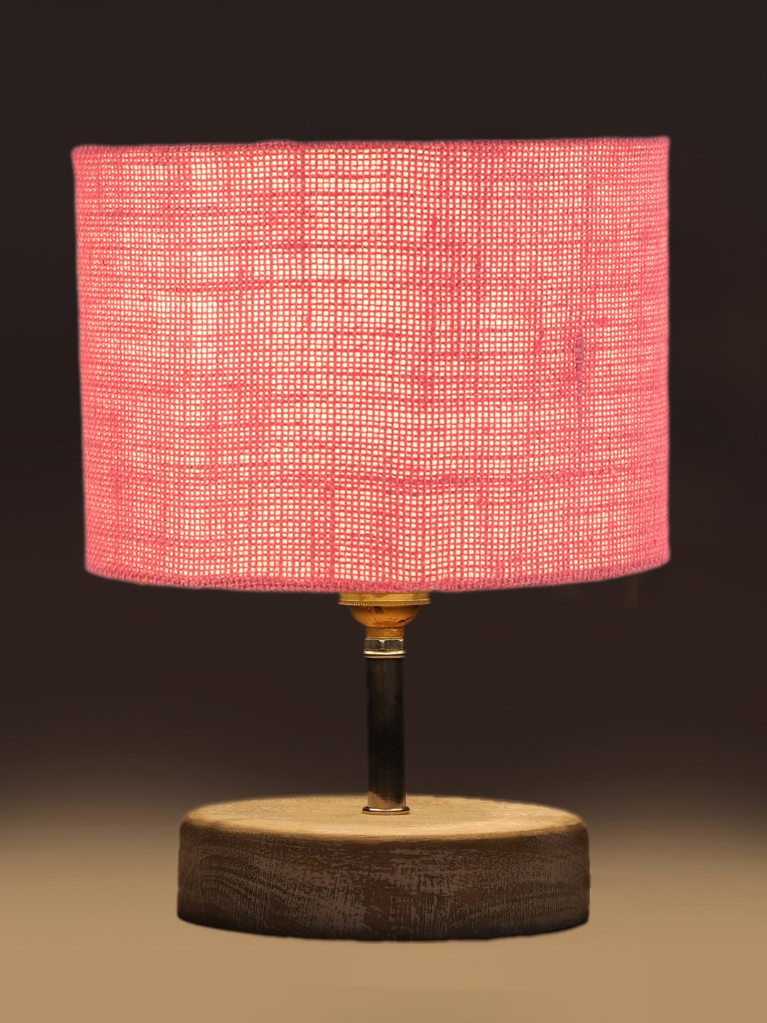 Ambika Home Pink Wood White Brushed Decorative Table Lamp | Premium Handmade Home Decor | Bedroom Living Room Bedside Hotel Café | WK29 - Image 4