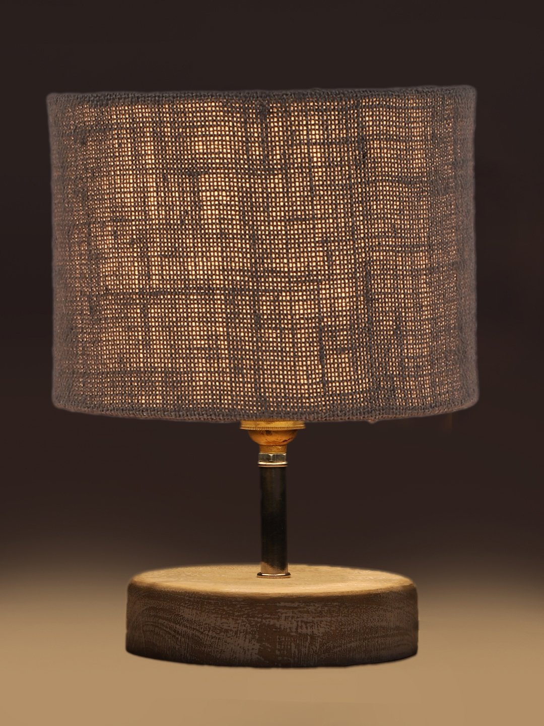 Ambika Home Grey Wood White Brushed Decorative Table Lamp | Premium Handmade Home Decor | Bedroom Living Room Bedside Hotel Café | WK40 - Image 4