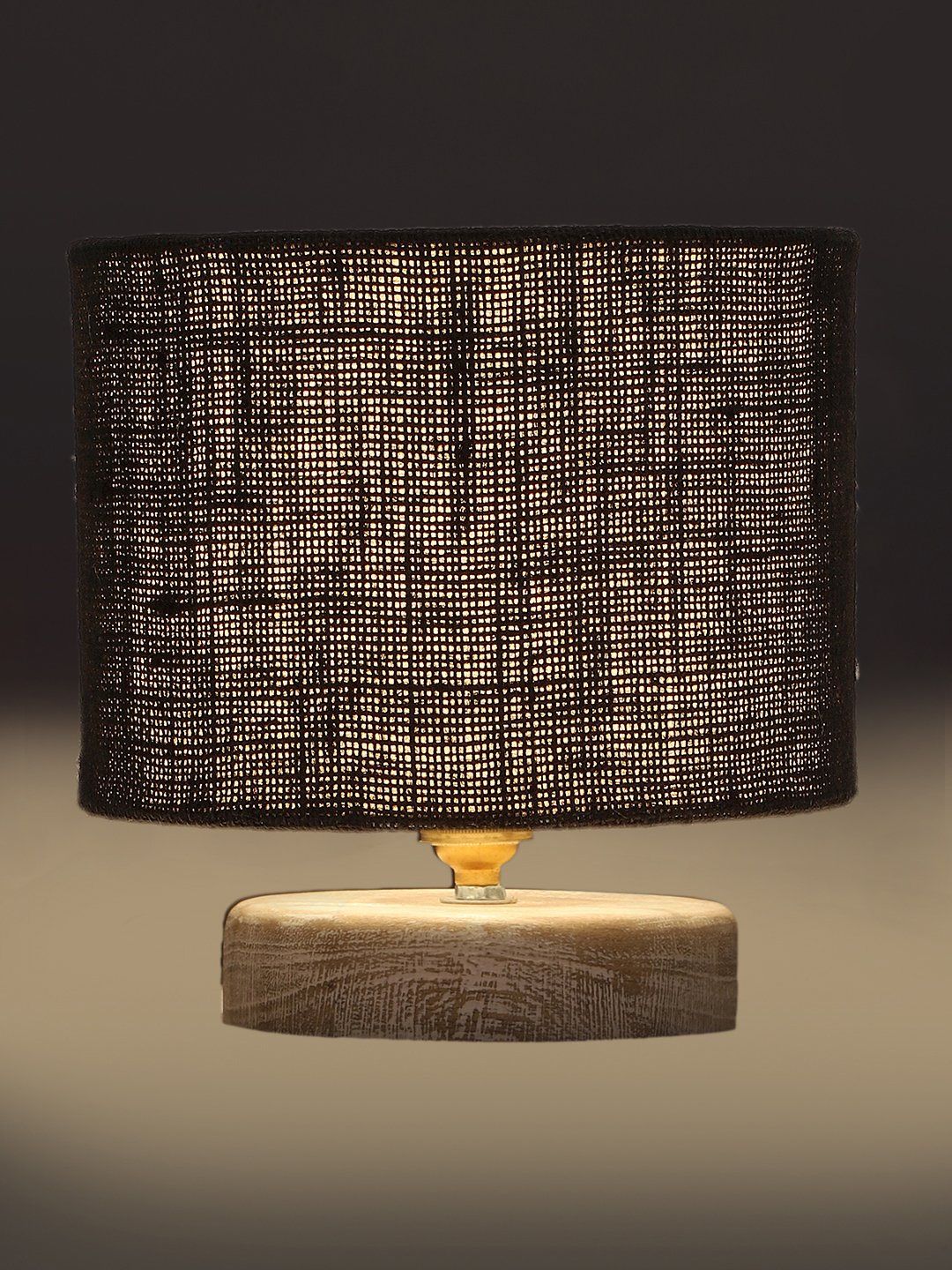 Ambika Home Black Wood White Brushed Decorative Table Lamp | Premium Handmade Home Decor | Bedroom Living Room Bedside Hotel Café | WK81 - Image 4