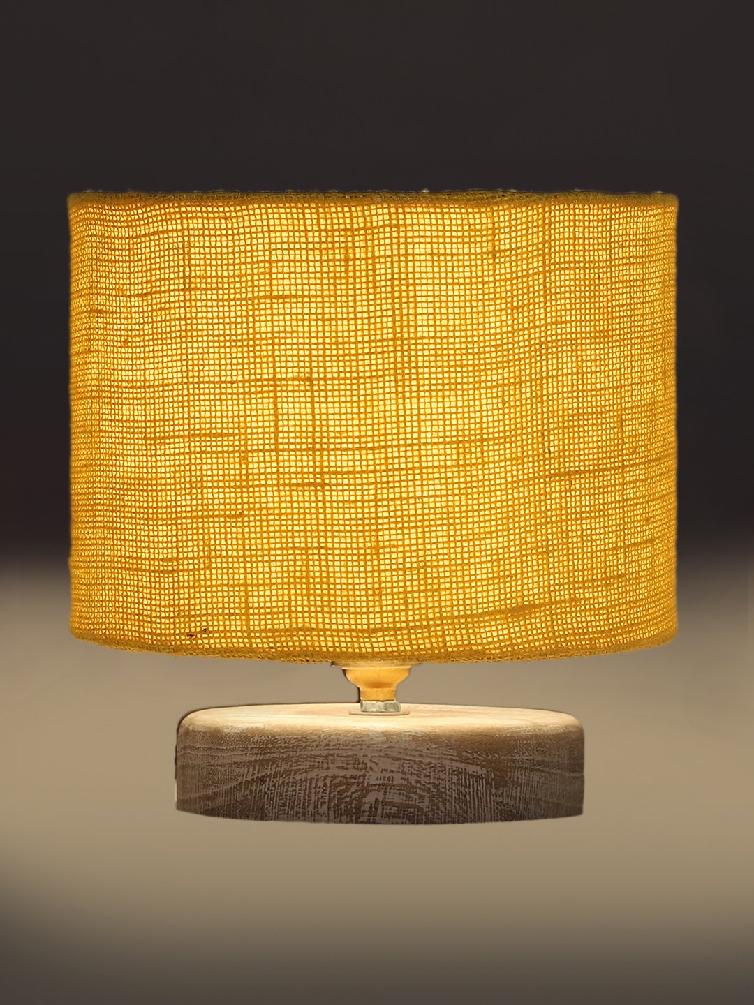 Ambika Home Yellow Wood White Brushed Decorative Table Lamp | Premium Handmade Home Decor | Bedroom Living Room Bedside Hotel Café | WK84 - Image 4