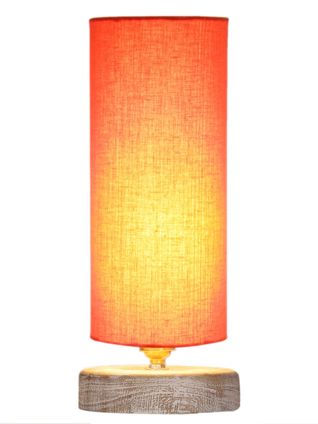 Ambika Home Orange Wood White Brushed Decorative Table Lamp | Premium Handmade Home Decor | Bedroom Living Room Bedside Hotel Café | WK45 - Image 4