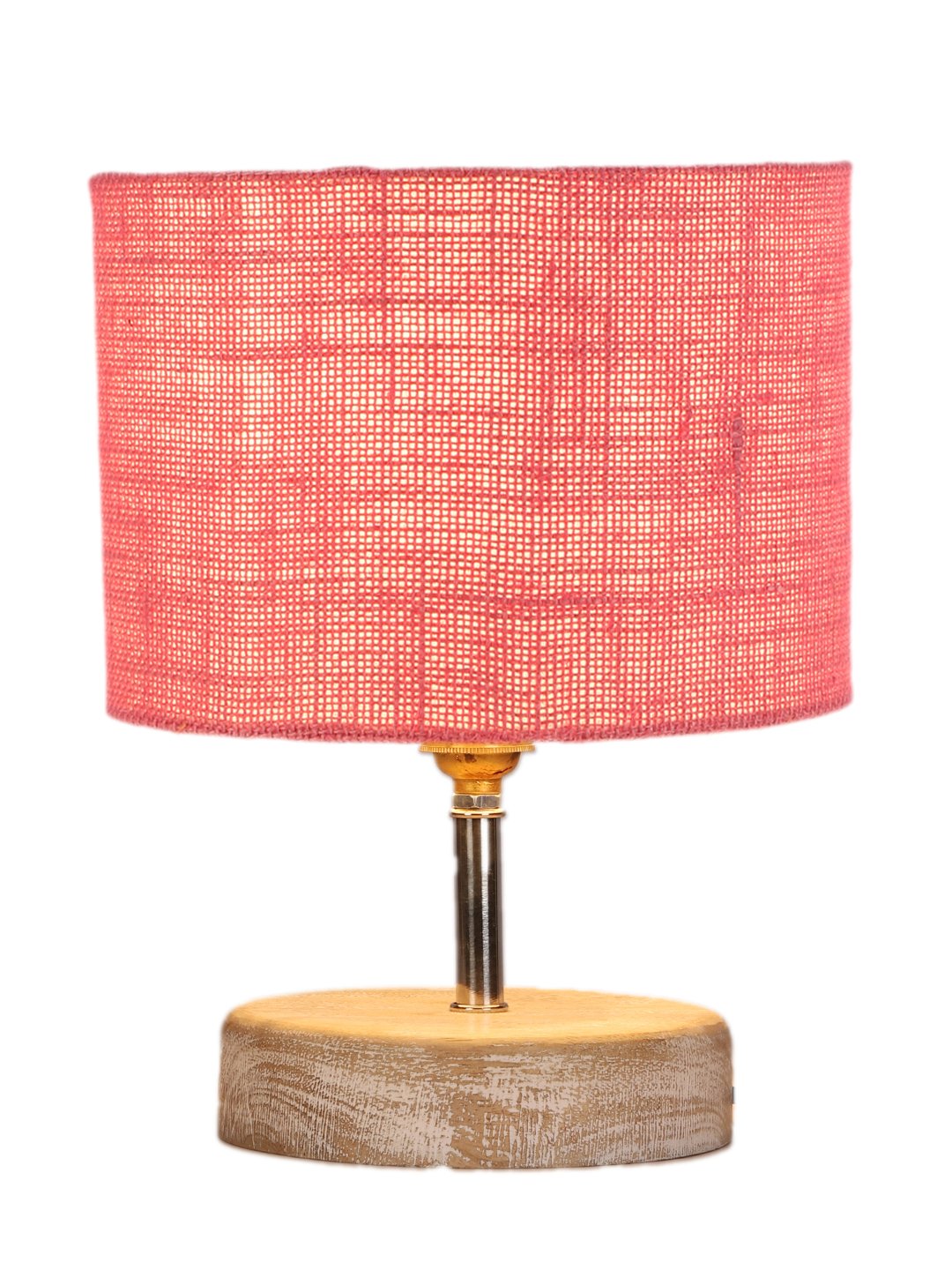 Ambika Home Pink Wood White Brushed Decorative Table Lamp | Premium Handmade Home Decor | Bedroom Living Room Bedside Hotel Café | WK29 - Image 5