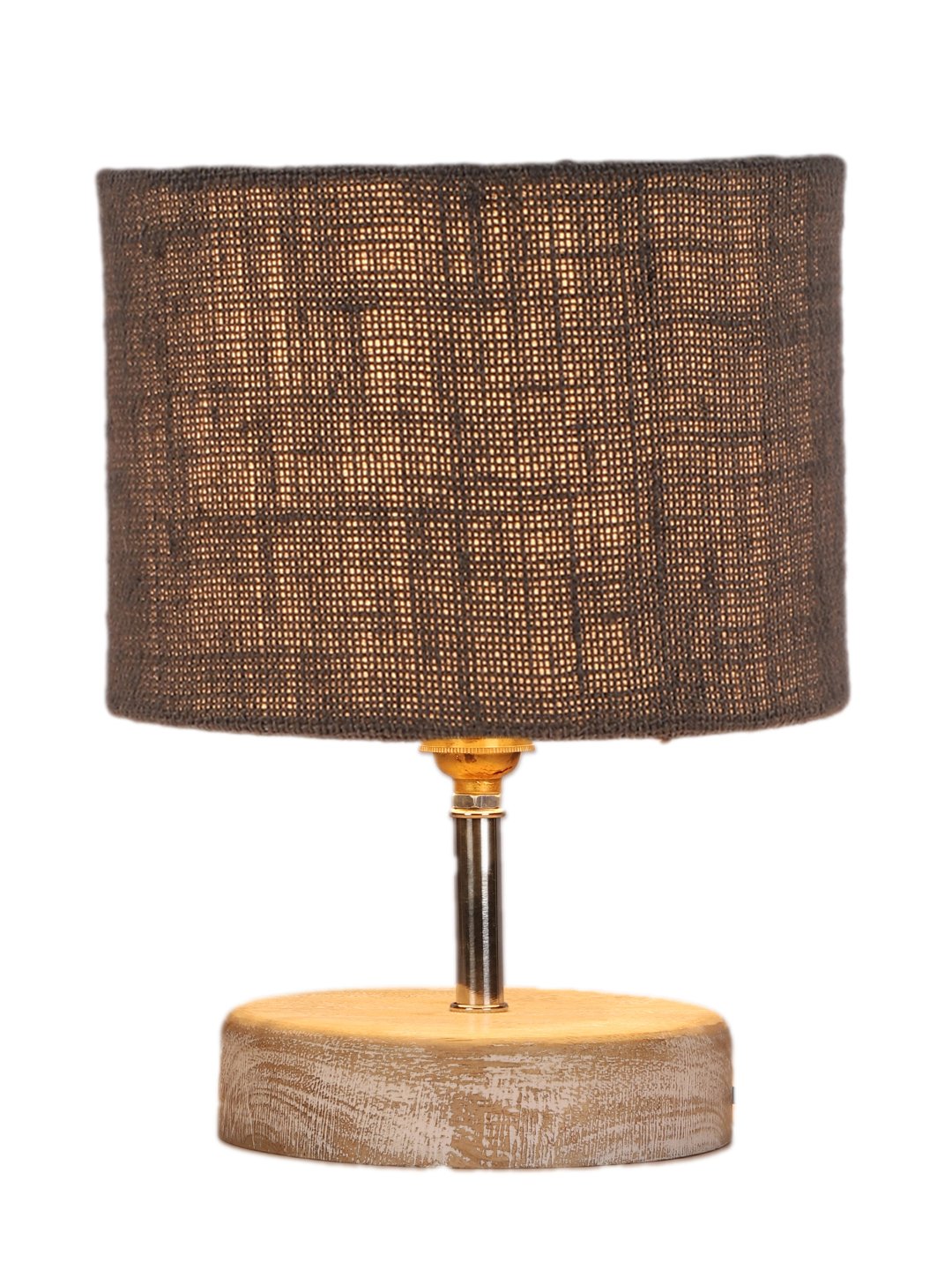 Ambika Home Grey Wood White Brushed Decorative Table Lamp | Premium Handmade Home Decor | Bedroom Living Room Bedside Hotel Café | WK40 - Image 5