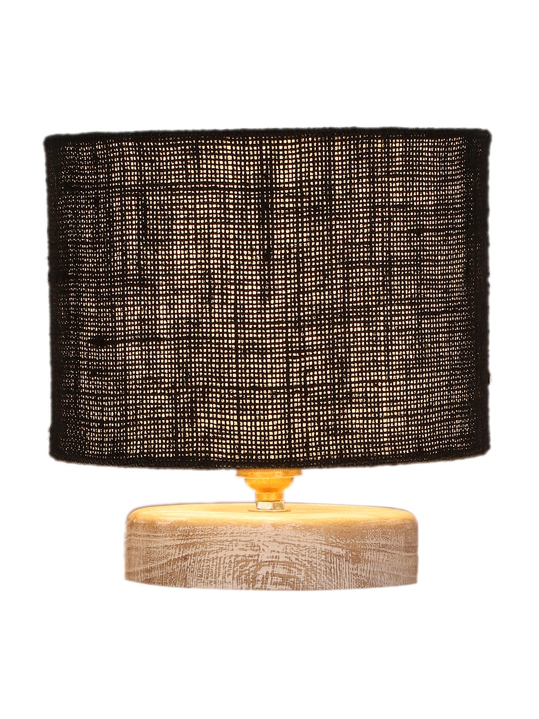 Ambika Home Black Wood White Brushed Decorative Table Lamp | Premium Handmade Home Decor | Bedroom Living Room Bedside Hotel Café | WK81 - Image 5