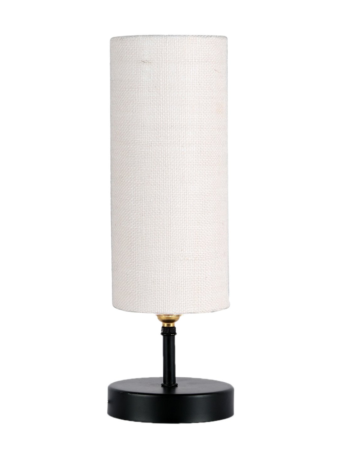 Premium Ambika Home Wood Table lamp with White Jute Shade | Decorative Wood Table Lamp for Living Room, Bedroom, Hotel, Café, Restaurant, Office & Home Décor | Wood Base, White Jute Shade | E27 Holder - Image 4