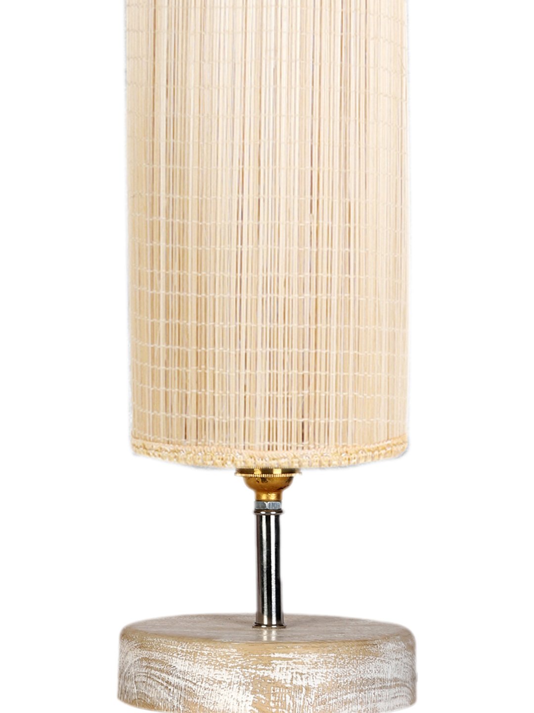 Ambika Home Beige Boho Bamboo White Brushed Decorative Table Lamp | Premium Handmade Home Decor | Bedroom Living Room Bedside Hotel Café | WK02 - Image 6