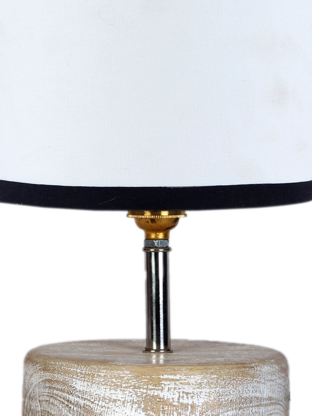 Ambika Home Multi Wood White Brushed Decorative Table Lamp | Premium Handmade Home Decor | Bedroom Living Room Bedside Hotel Café | WK26 - Image 6