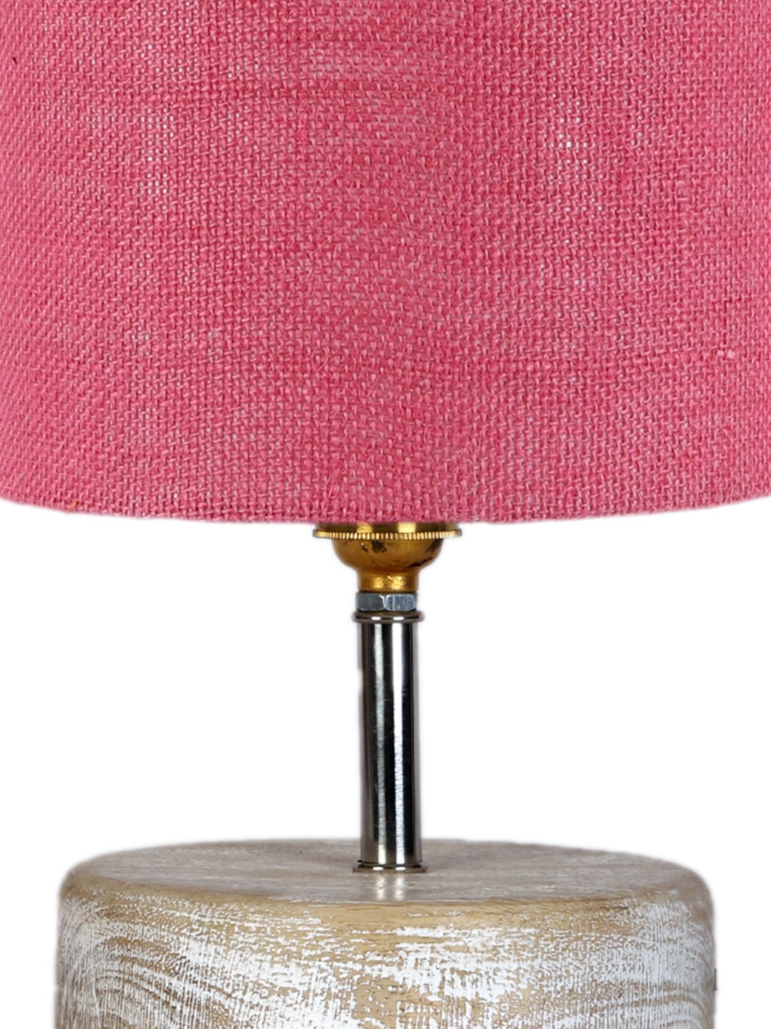 Ambika Home Pink Wood White Brushed Decorative Table Lamp | Premium Handmade Home Decor | Bedroom Living Room Bedside Hotel Café | WK29 - Image 6