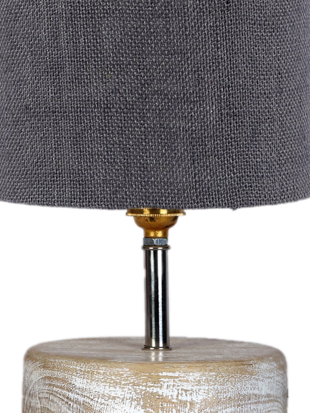 Ambika Home Grey Wood White Brushed Decorative Table Lamp | Premium Handmade Home Decor | Bedroom Living Room Bedside Hotel Café | WK40 - Image 6