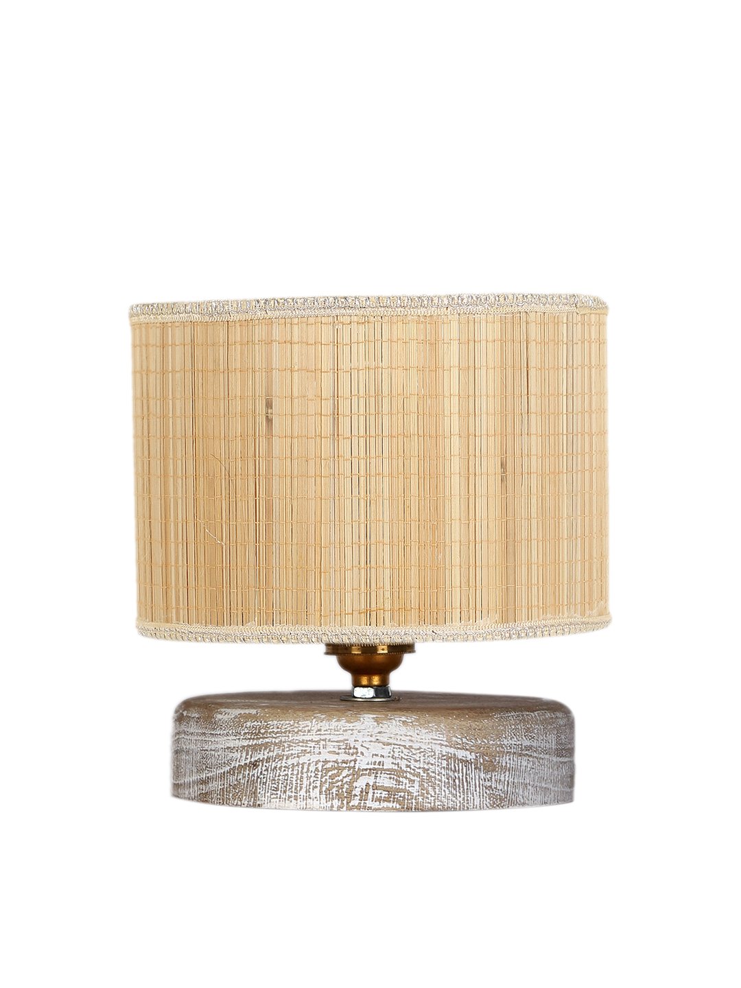 Ambika Home off-white Wood White Brushed Decorative Table Lamp | Premium Handmade Home Decor | Bedroom Living Room Bedside Hotel Café | WK63 - Image 6