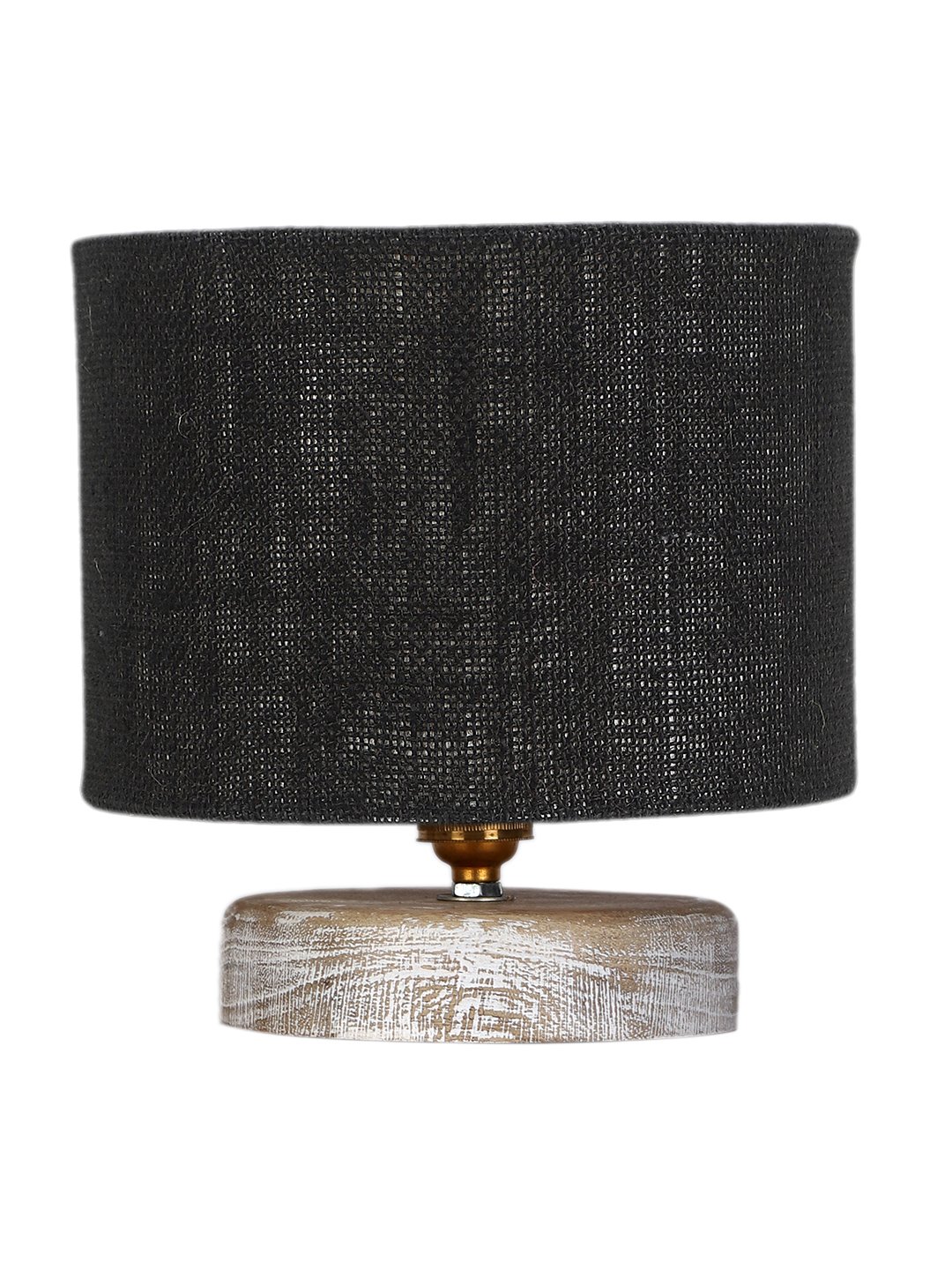 Ambika Home Black Wood White Brushed Decorative Table Lamp | Premium Handmade Home Decor | Bedroom Living Room Bedside Hotel Café | WK81 - Image 6