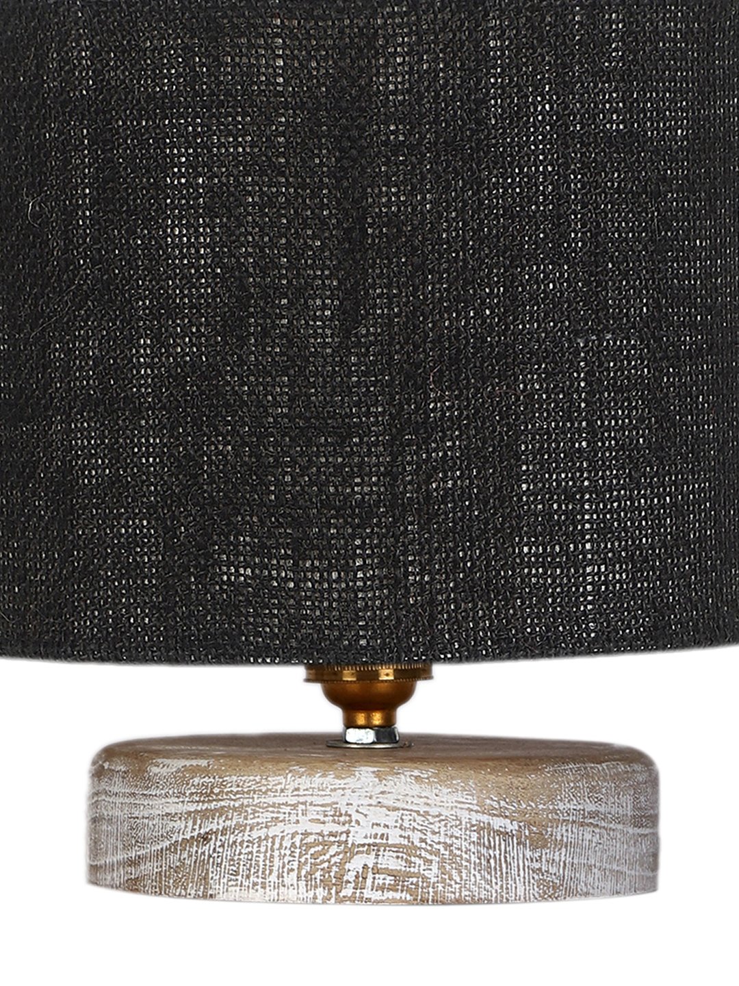 Ambika Home Black Wood White Brushed Decorative Table Lamp | Premium Handmade Home Decor | Bedroom Living Room Bedside Hotel Café | WK81 - Image 7